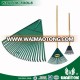 22T Garden Leaf Plastic Rake with Hard-wood Handle