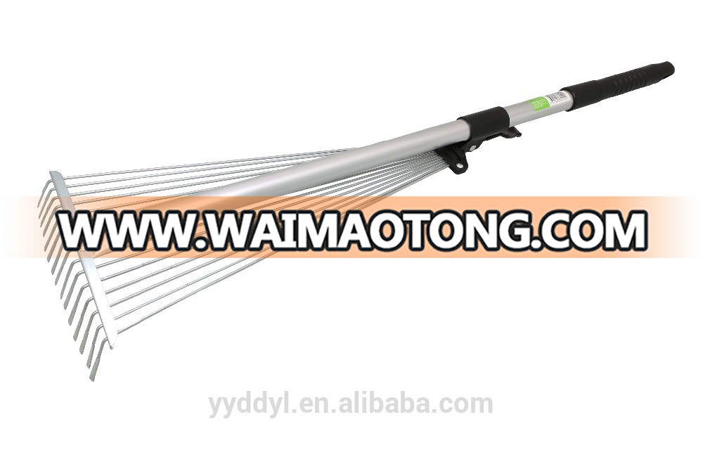 Long Handle Stainless Telescopic Leaf Rake B2