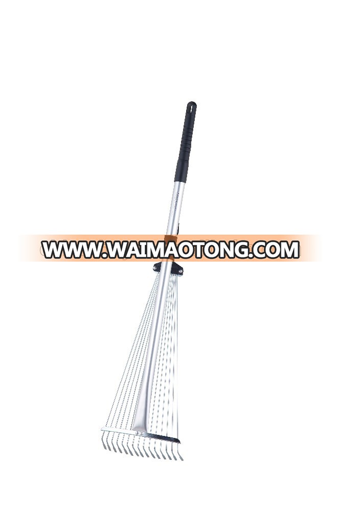 15T Extendable 19mm aluminum Garden leaf Rake